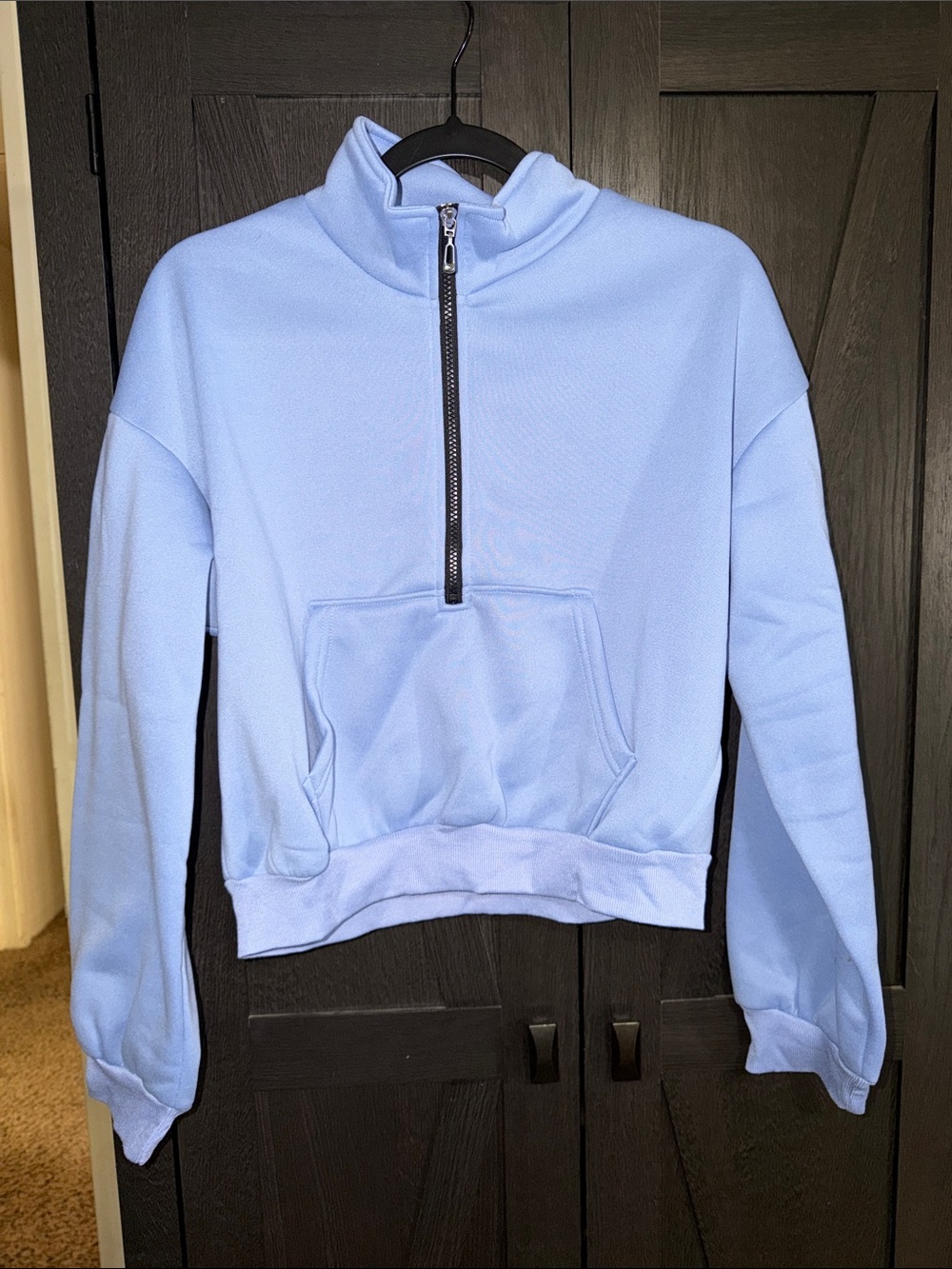 SHEIN Powder Blue Pullover Sweatshirt
